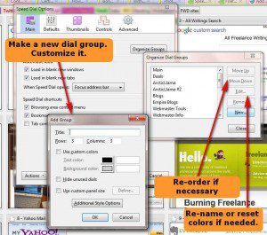Configure and Organize Dial Group Tabs