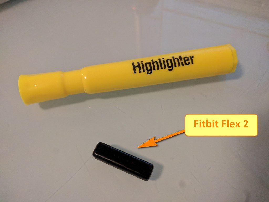 fitbit flex 2 actual size