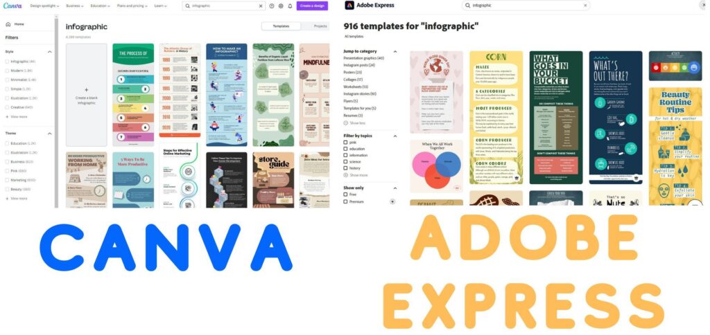 canva vs adobe express
